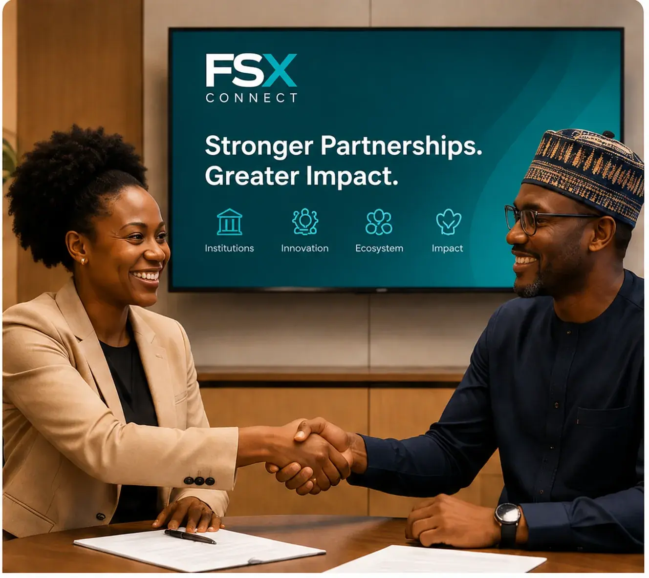 FSX Connect partnership handshake